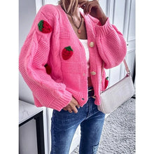 Cargar imagen en el visor de la galería, Pink Strawberry Sweater
