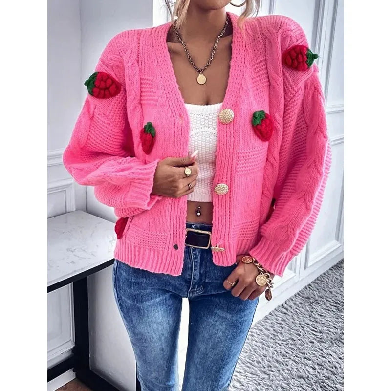 Pink Strawberry Sweater